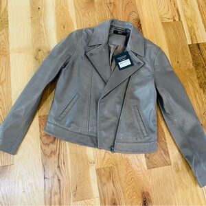 Women's Able Taupe Leather Jacket